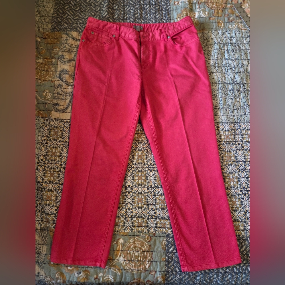 J Jill Pink Crop Jeans - Size 10